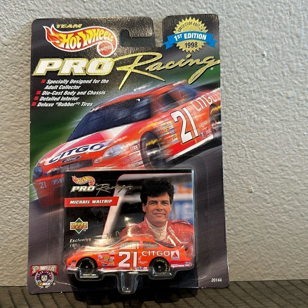 Team Hot Wheels Pro Racing Collector Edition 1st Edition 1998.  Michael Waltrip